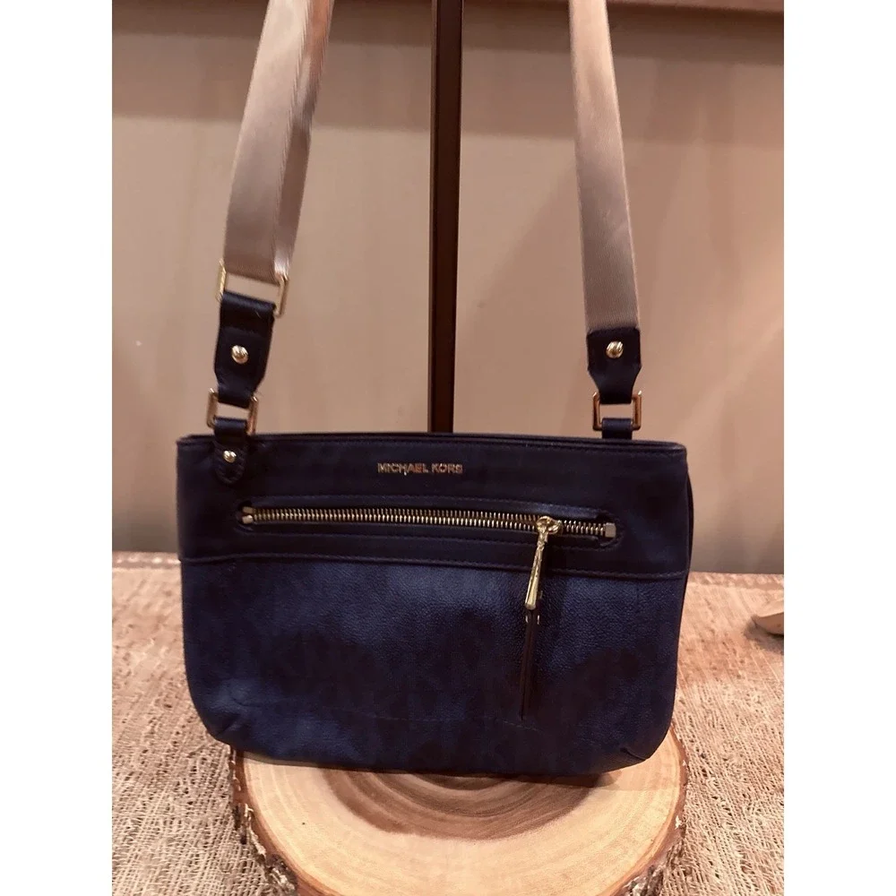 Michael Kors Jet Set Sport Logo Bag Crossbody File‎ Zipper Baltic Blue